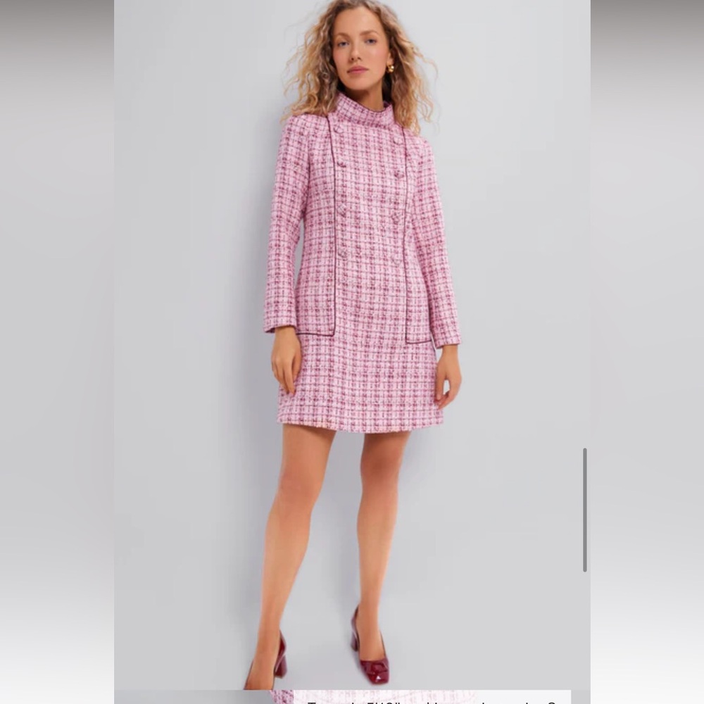 Tuckernuck Pink Tweed Mini Dress